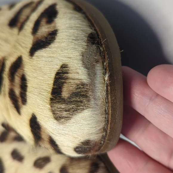 Mini Boden Calf Hair Cheetah Print Booties Size 38 - Picture 4 of 13